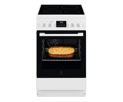 Kuchenka elektryczna ELECTROLUX LKR540266W Termoobieg, Multilevel Cooking - dodatkowy pierścień grzewczy, 50cm